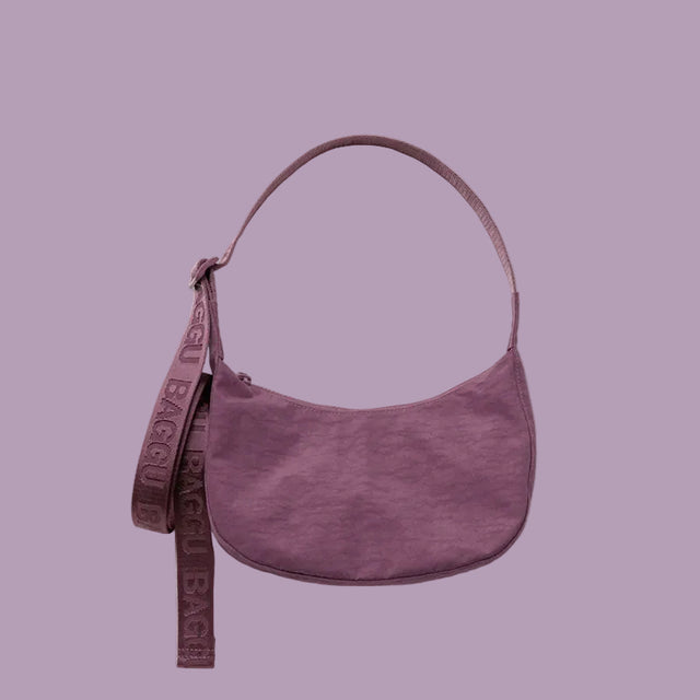 Baggu Small Nylon Crescent Bag Wild Plum