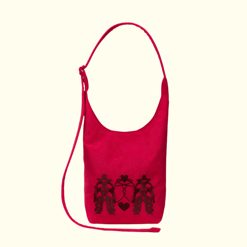 Baggu Small Nylon Sling - Embroidered Cowgirl