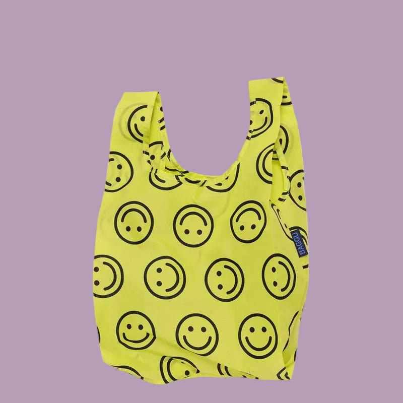 Baggu Baby Baggu Mini Reusable Shopping Bag Yellow Happy