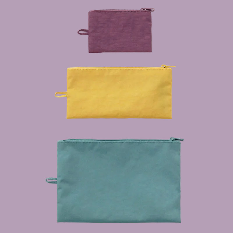 Baggu Flat Pouch Set Jewel Mix