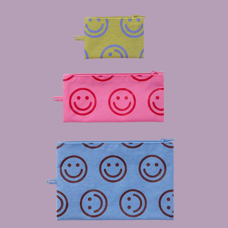 Baggu Flat Pouch Set - Pop Happy Mix