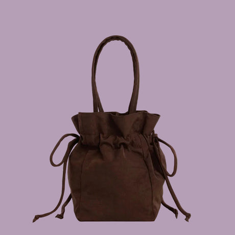 Baggu Nylon Drawstring Bag - Coffee