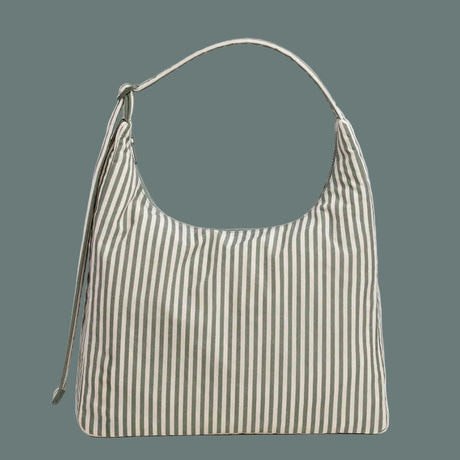 Baggu Nylon Shoulder Bag Sage Stripe