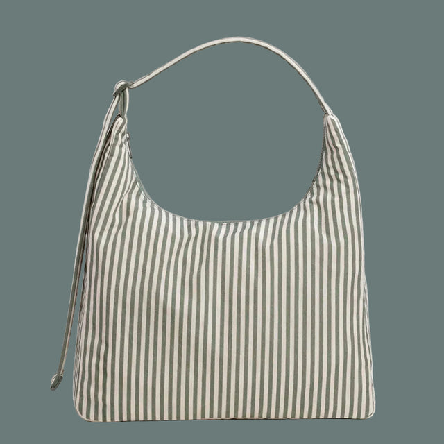 Baggu Nylon Shoulder Bag Sage Stripe
