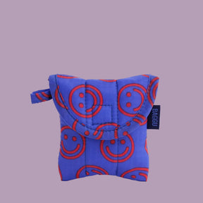 Baggu Puffy Earbuds Case Mini Cobalt Happy