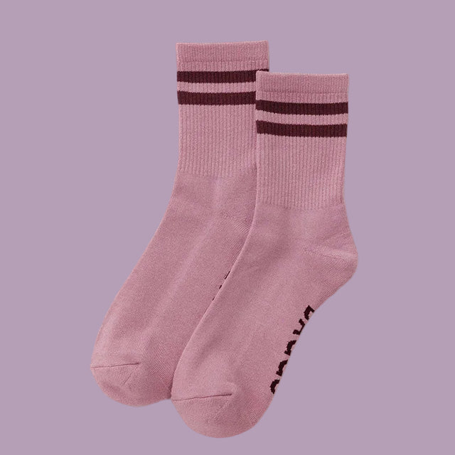 Baggu Ribbed Sock - Wild Plum Stripe