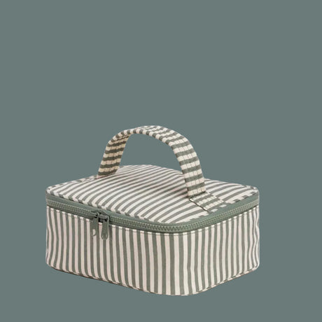Baggu Small Cosmetic Case Sage Stripe
