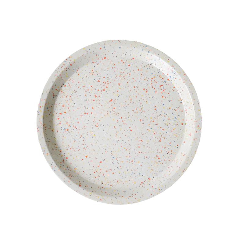 CHIPS Japan Plate White Orange Splash