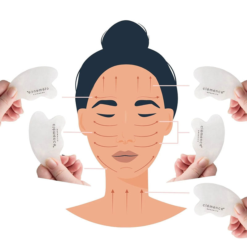 Clemence Organics Moonstone Gua Sha directions