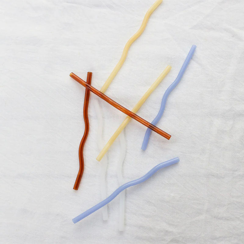 DESIGNSTUFF Curve Glass Straws