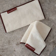 DESIGNSTUFF ETTA Hemp Marle Scourer & Bamboo Dishcloth - Set of 2 Cream/Brick