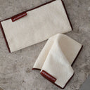 DESIGNSTUFF ETTA Hemp Marle Scourer & Bamboo Dishcloth - Set of 2 Cream/Brick