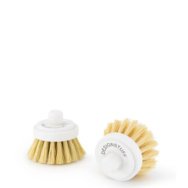 DESIGNSTUFF Eco Replacement Dish Brush Head - White