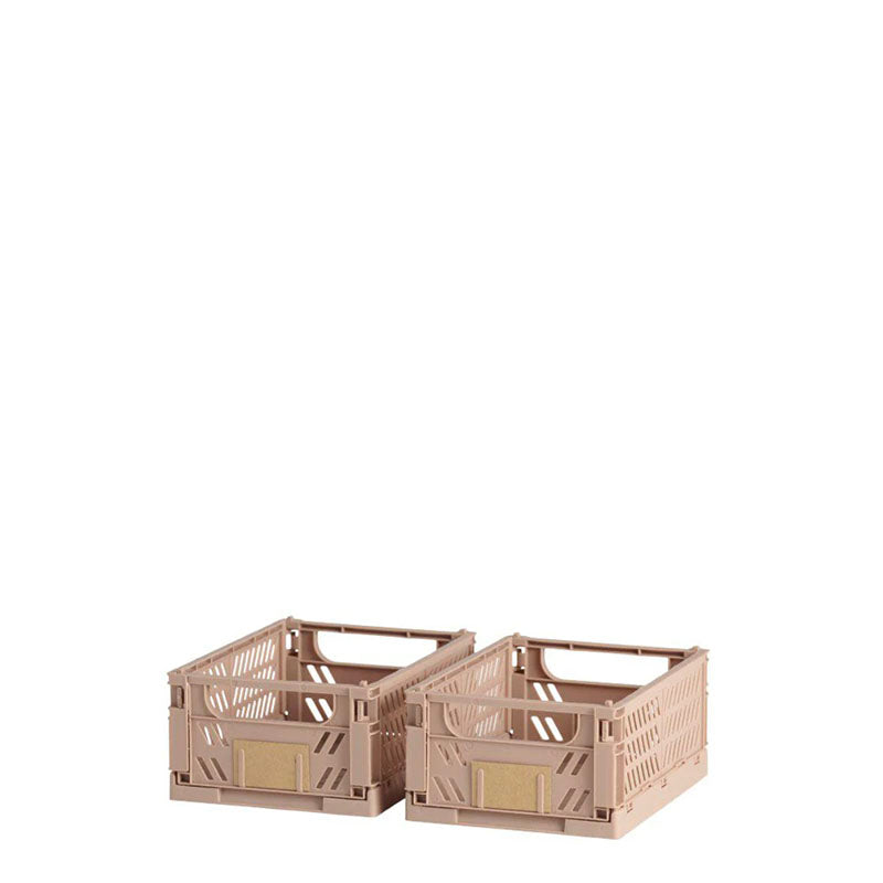 DESIGNSTUFF Slant Collapsible Crate - Extra Small (Set of 2) Tuscany