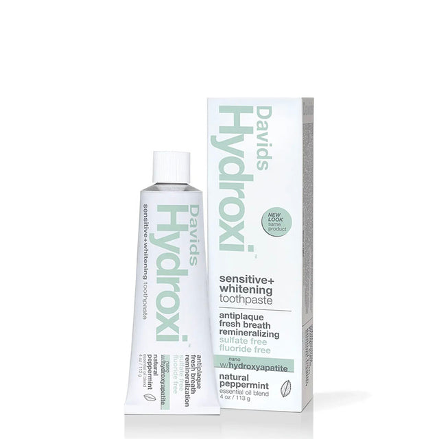 Davids Hydroxi Toothpaste - Sensitive + Whitening Peppermint 113g