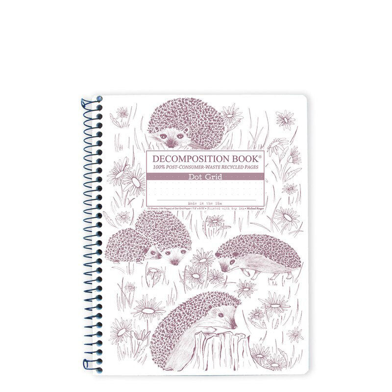 Decomposition Book Spiral Large Notebook - Hedgehogs