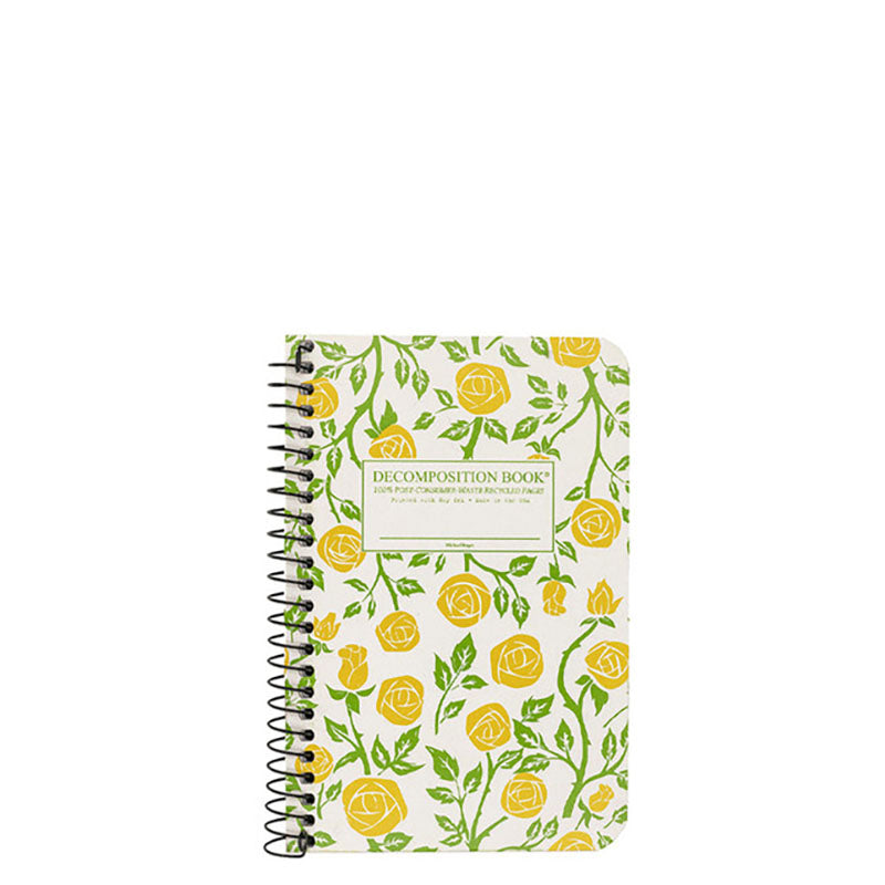 Decomposition Book Spiral Pocket Notebook - Roses