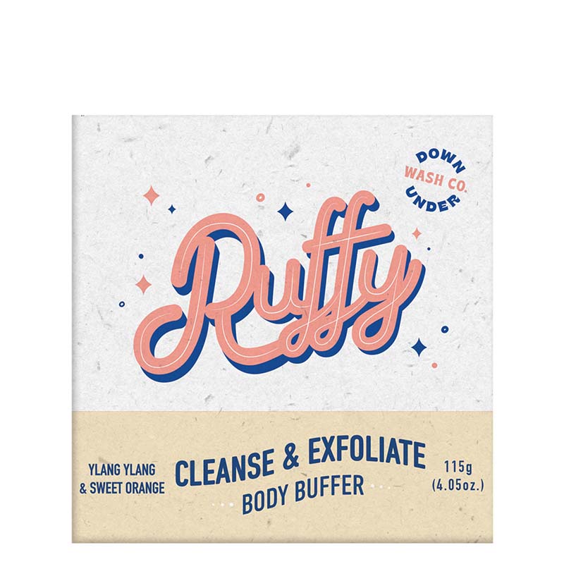 Downunder Wash Co Ruffy Cleanse & Exfoliate - Body Buffer