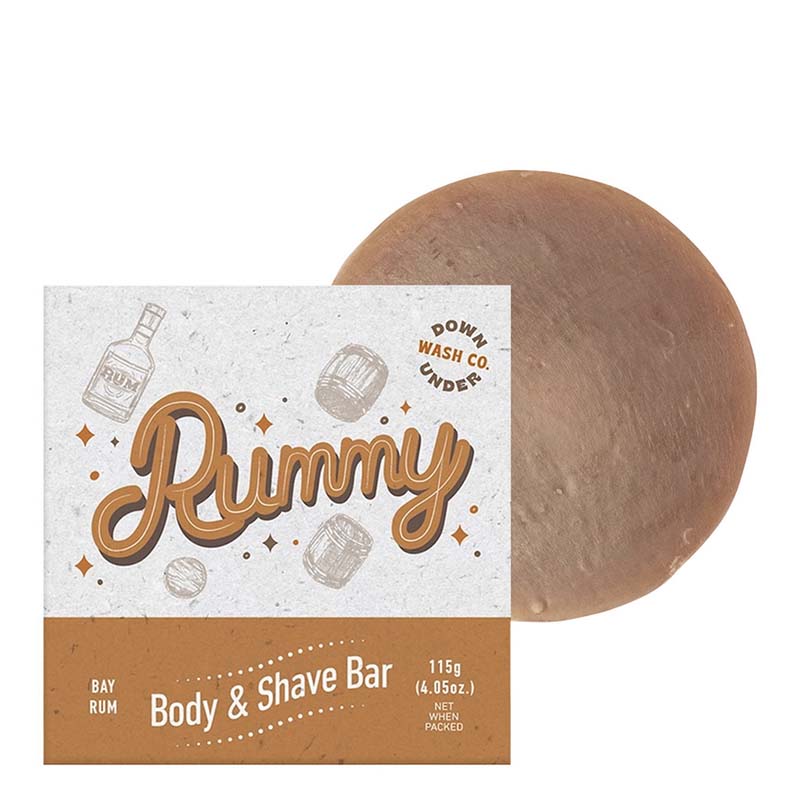 Downunder Wash Co Rummy Body & Shave Bar Zero waste shave bar
