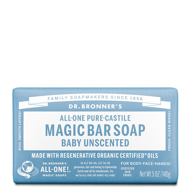Dr Bronner's Pure-Castile Magic Bar Soap - Baby Unscented