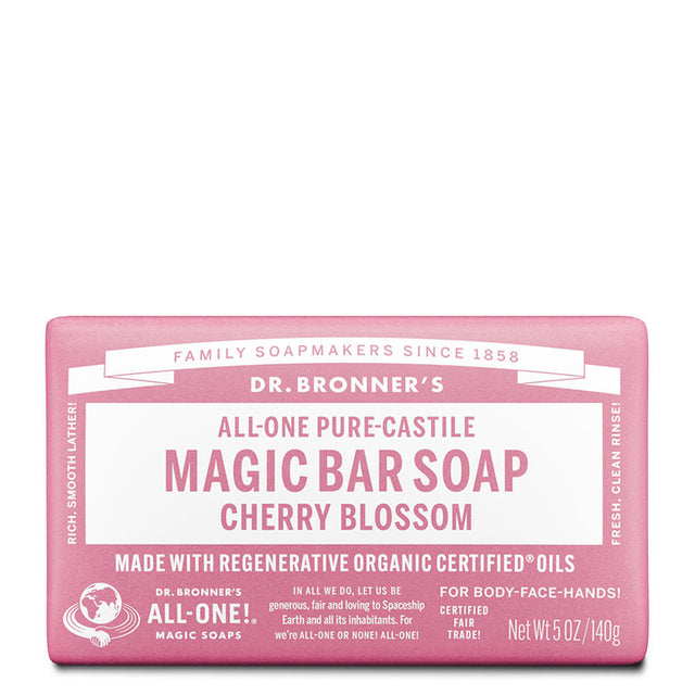 Dr Bronner's Pure-Castile Magic Bar Soap - Cherry Blossom