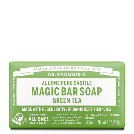 Dr Bronner's Pure-Castile Magic Bar Soap - Green Tea