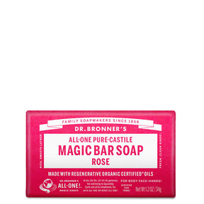 Dr Bronner's Pure-Castile Magic Bar Soap - Rose