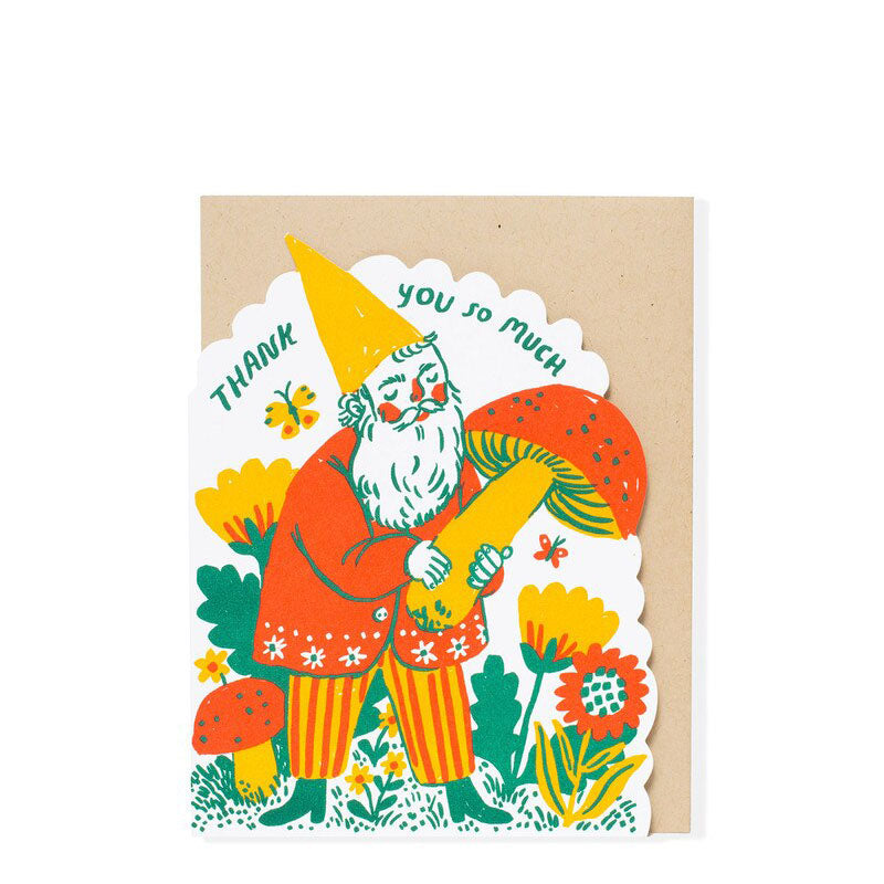 Egg Press Gnome Thank You Card