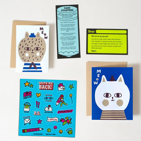 Egg Press Write Me Back! Penpal Kit Meow