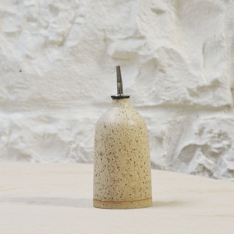 Elizabeth Bell Ceramics Large Olive Oil Bottle Oat