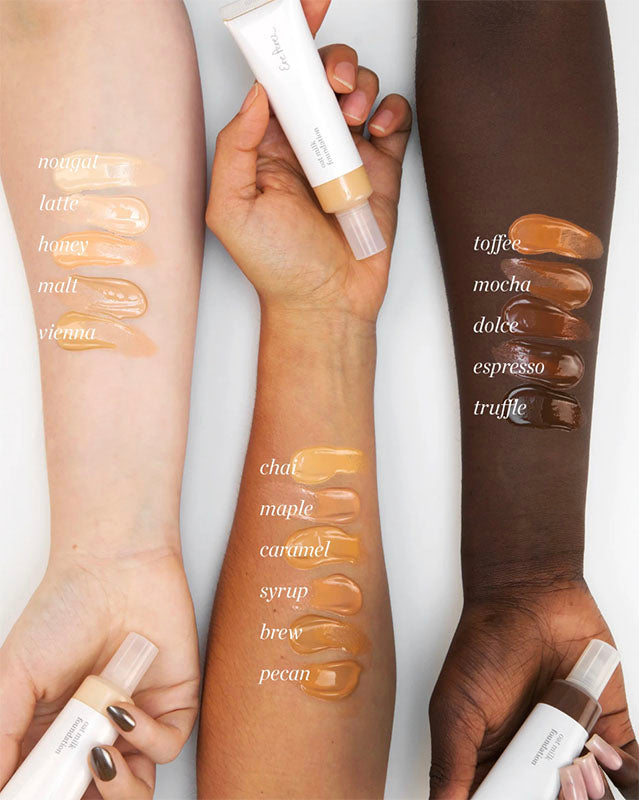 Ere Perez Oat Milk Foundation swatches