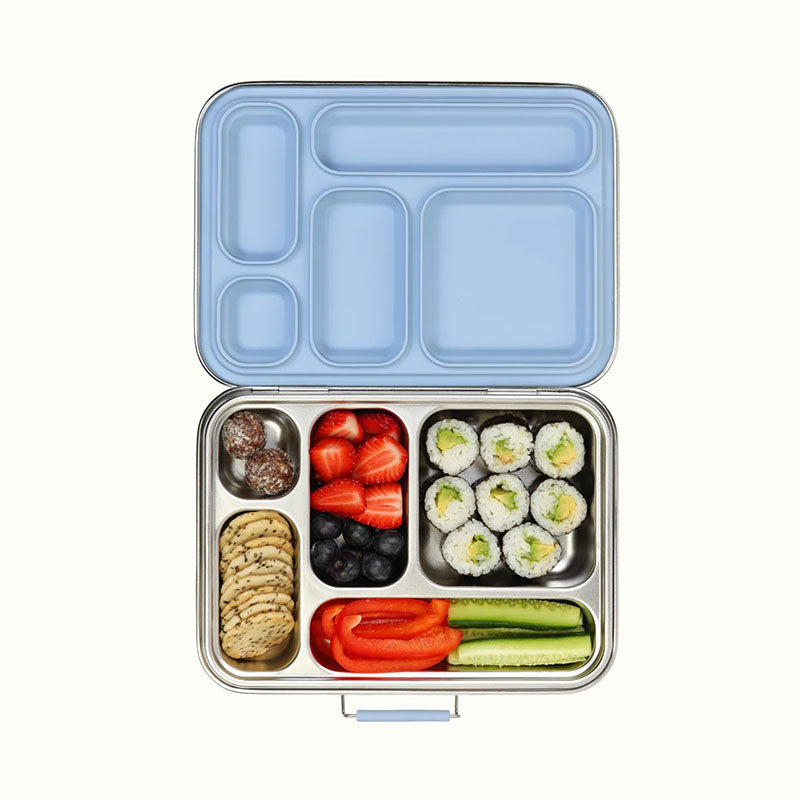 Ever Eco Stainless Steel 5 Compartment Bento Lunchbox Cove Blue