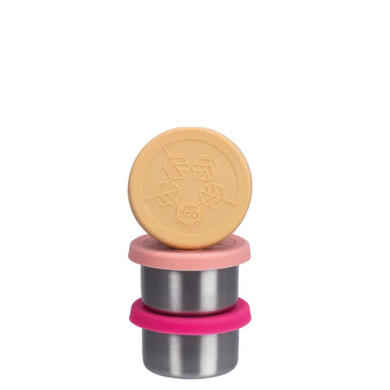 Ever Eco Stainless Steel Mini Containers - set of 3 - Rise Flamingo