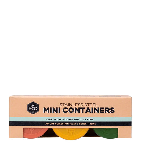 Ever Eco Stainless Steel Mini Containers - set of 3 Autumn
