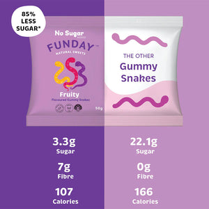 FUNDAY Natural Sweets - Fruity Gummy Snakes sugar free
