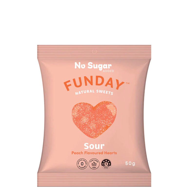FUNDAY Natural Sweets - Sour Peach Hearts