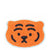 Fluffy 2-Way Iron-On + Adhesive Stickers - Tiger Face