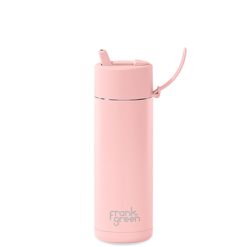Frank Green Ceramic Reusable Bottle (595ml) Straw Lid Blush Pink