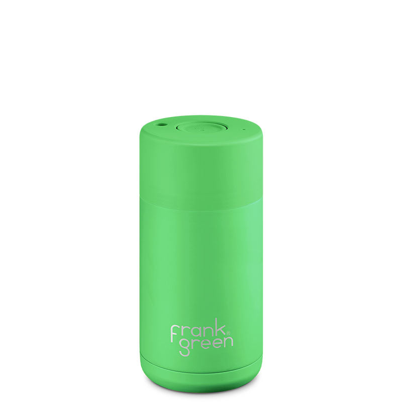 Frank Green Ceramic Reusable Cup 12oz Neon Green