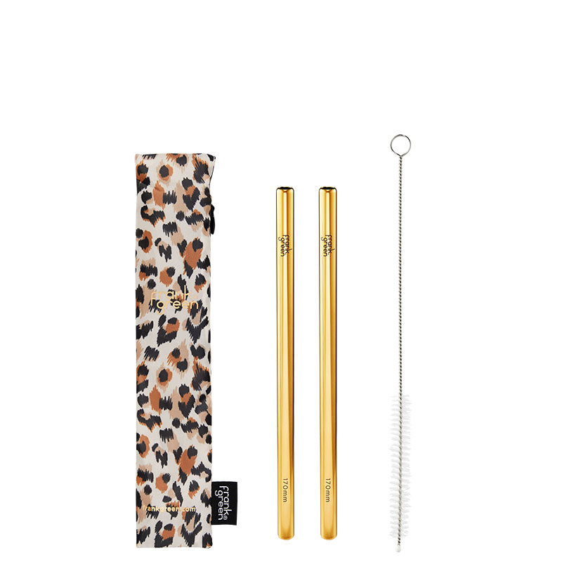 Frank Green Ultimate Reusable Straw Pack - Leopard