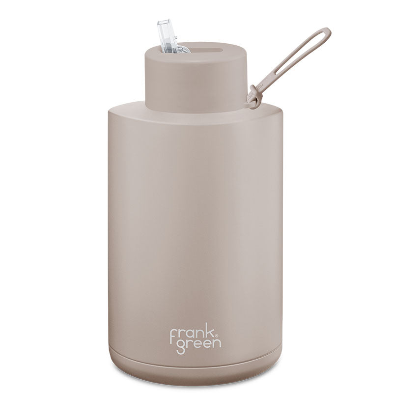 Frank Green Ceramic Reusable Bottle (2 litre) - Straw Lid - Moon Dust