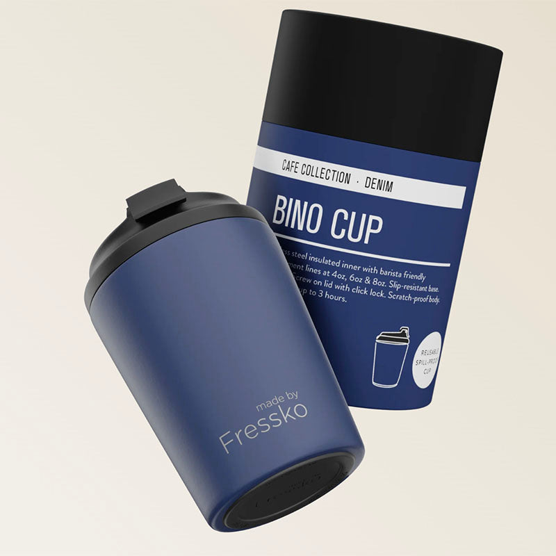 Fressko Bino Reusable Coffee Cup 8oz Denim