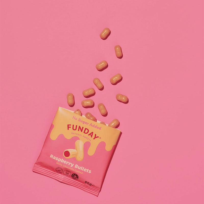 Funday White Chocolate Raspberry Bullets