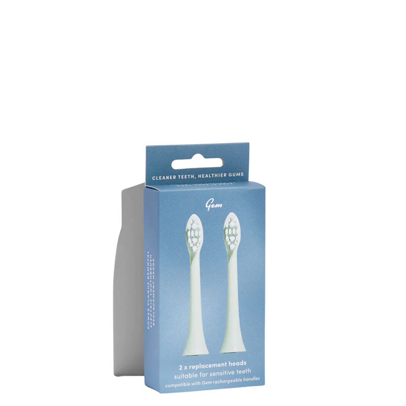 Gem Electric Toothbrush Replacement Heads 2-pack - Mint