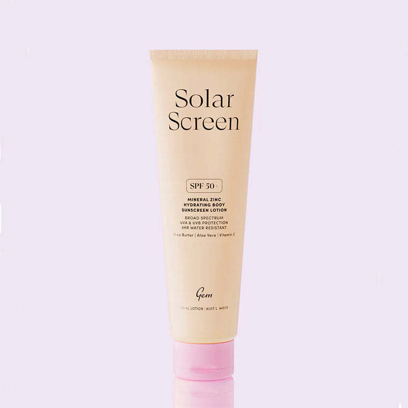 Gem Solar Screen SPF50+ Mineral Zinc Hydrating Body Lotion