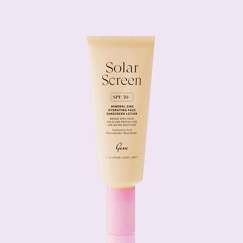 Gem Solar Screen SPF50+ Mineral Zinc Hydrating Face Lotion