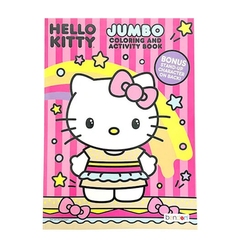 Hello Kitty Jumbo Colouring + Activity Book Stripe