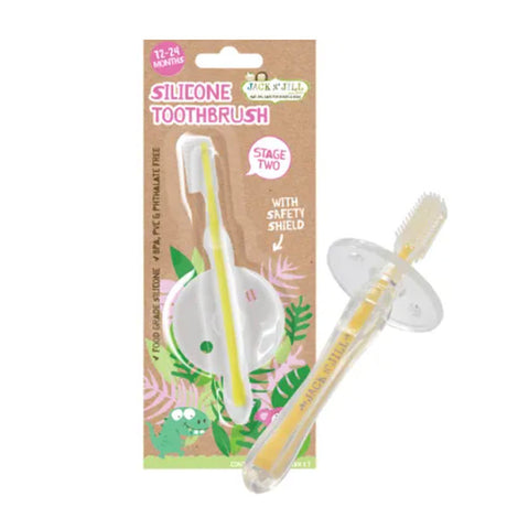 Jack N' Jill Natural Kids' Stage 2 Silicone Baby Toothbrush