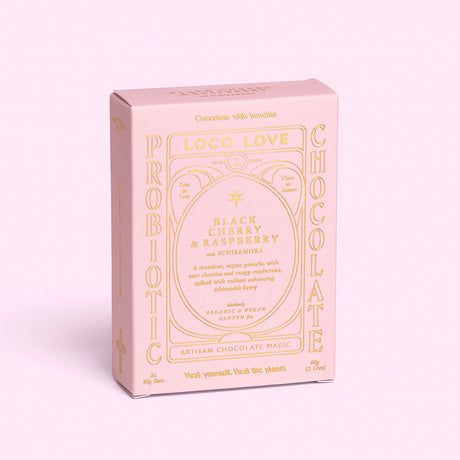 Loco Love Black Cherry & Raspberry Ganache Chocolate twin pack