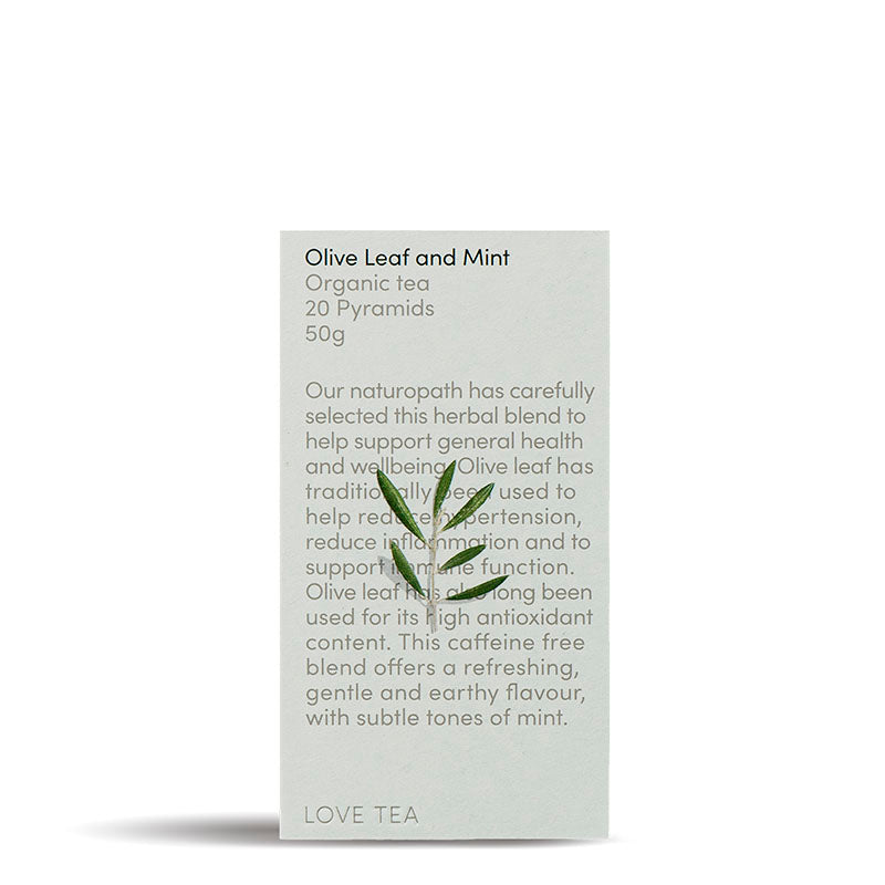 Love Tea Olive Leaf and Mint Tea Pyramids